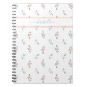 Boho Custom Name  Blush Floral Pattern Notitieboek (Voorkant)