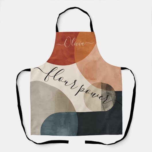 Boho Custom Name Schort (Voorkant)