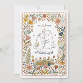 Boho Cute Ghosts Wedding Invitation Kaart (Achterkant)