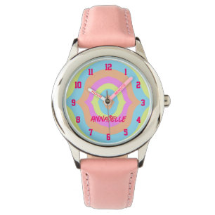 Boho Cute Girl Horloge