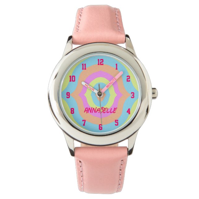 Boho Cute Girl Horloge (Voorkant)
