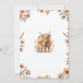 Boho Cute Highland Cow Baby Shower (Achterkant)