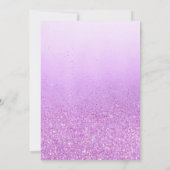 Boho Cute Paarse Floral Butterfly Girl Baby shower Kaart (Achterkant)