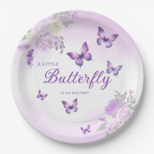 Boho Cute Waterverf Floral Butterfly Baby shower