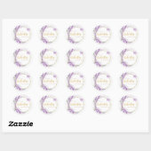 Boho Cute Waterverf Floral Butterfly Baby shower Ronde Sticker (Vel)