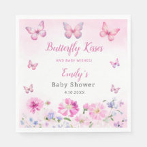 Boho Cute Waterverf Floral Butterfly Baby shower