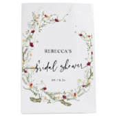 Boho Cute Wildflower Vrijgezellenfeest Middelgrote Medium Cadeauzakje (Voorkant)