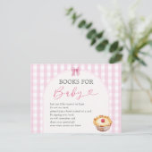 Boho Cutie Pie Pink Gingham Boeken voor Baby Briefkaart (Staand voorkant)