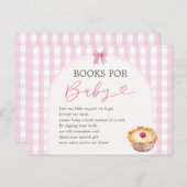 Boho Cutie Pie Pink Gingham Boeken voor Baby Briefkaart (Voorkant / Achterkant)