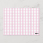 Boho Cutie Pie Pink Gingham Boeken voor Baby Briefkaart (Achterkant)
