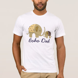 Boho Dad, Gold Elephant T-shirt