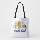 Boho Dad, Gold Elephant Tote Bag (Voorkant)