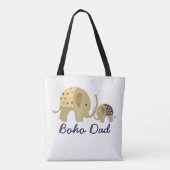 Boho Dad, Gold Elephant Tote Bag (Achterkant)