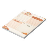 Boho Dagelijkse Planner Notitieblok – Taken, Doele (Linkerzijde)