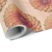 Boho Dahlia Floral Rustic Country Wrapping Paper Cadeaupapier (Rol Hoek)