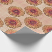 Boho Dahlia Floral Rustic Country Wrapping Paper Cadeaupapier (Hoek)