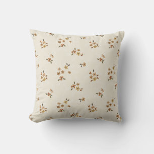 Boho Dainty Floral Flowers op Cream Kussen