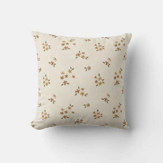 Boho Dainty Floral Flowers op Cream Kussen