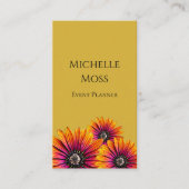 Boho Daisies Botanische Boho Goud Visitekaartje (Voorkant)