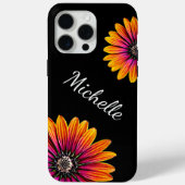 Boho Daisies Botanische Rustiek Zwart Case-Mate iPhone Case (Achterkant)