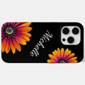Boho Daisies Botanische Rustiek Zwart Case-Mate iPhone Case (Achterkant (horizontaal))