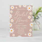 Boho Daisies Bridal Shower party Kaart (Staand voorkant)