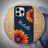 Boho Daisies Floral Botanische Marine Blauw Case-Mate iPhone Case