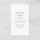 Boho Daisies Kleurrijke Botanische Marine Blauw Visitekaartje (Achterkant)