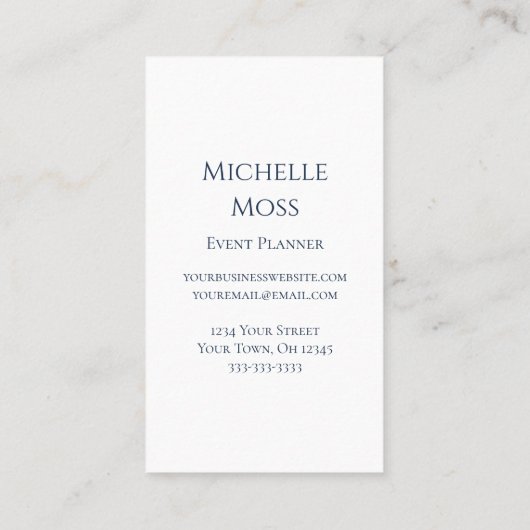 Boho Daisies Kleurrijke Botanische Marine Blauw Visitekaartje (Achterkant)