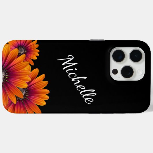 Boho Daisies Kleurrijke Botanische Zwart Case-Mate iPhone Case (Achterkant (horizontaal))