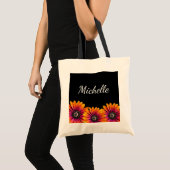 Boho Daisies Rustieke Bloemen Botanisch Wit Tote Bag (Voorkant (product))