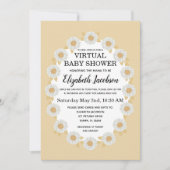 Boho Daisies Virtual Baby shower Invitation Kaart (Voorkant)