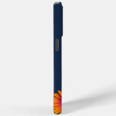 Boho Daisies Whimsical Botanical Navy Blauw Case-Mate iPhone Case (Achterkant / Rechts)