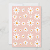 Boho Daisies Wildflower Birthday party invitation Kaart (Achterkant)