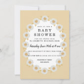 Boho Daisies Yellow Baby Girl Baby shower Kaart (Voorkant)
