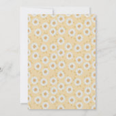 Boho Daisies Yellow Baby Girl Baby shower Kaart (Achterkant)
