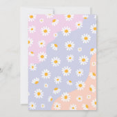 Boho Daisy 4e verjaardag van de vredesliefde vier  Kaart (Achterkant)