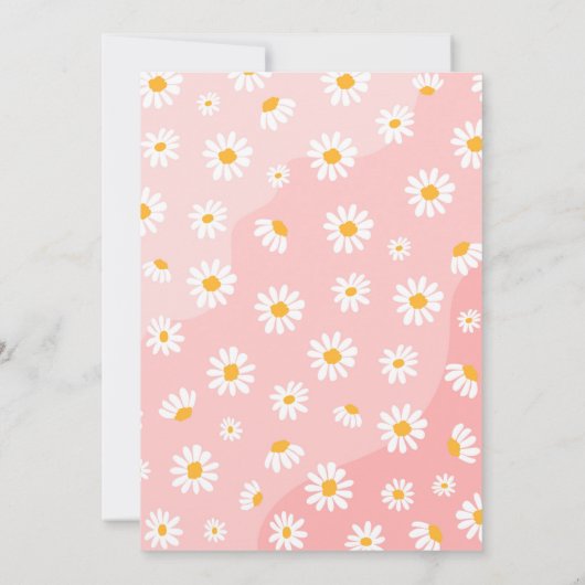 Boho Daisy 4e verjaardag van de vredesliefde vier  Kaart (Achterkant)
