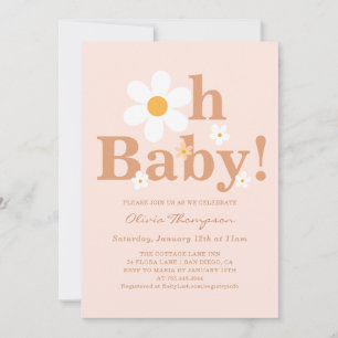 Boho Daisy Baby Meisje Douche Kaart