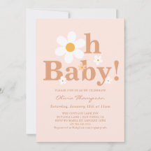 Boho Daisy Baby Meisje Shower