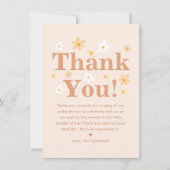Boho Daisy Baby shower Bedankkaart (Voorkant)