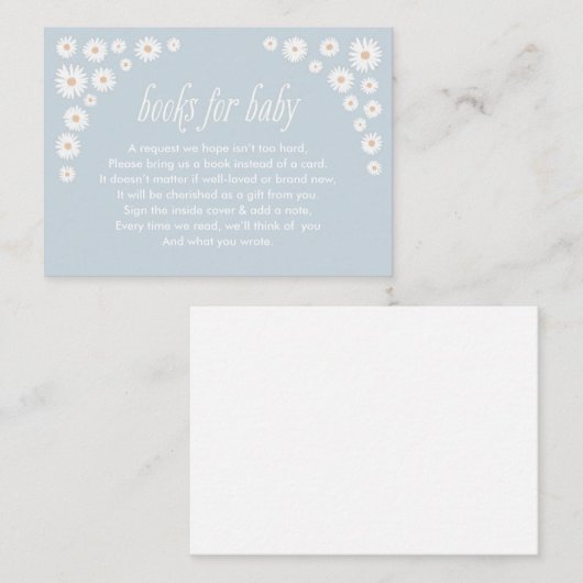 Boho Daisy Baby shower Enclosure Card Informatiekaartje (Voorkant / Achterkant)