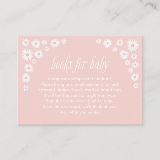 Boho Daisy Baby shower Enclosure Card Informatiekaartje (Voorkant)