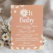 Boho Daisy Baby shower Uitnodiging