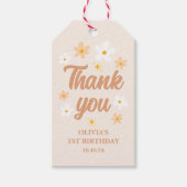 Boho Daisy Bedankt Party Cadeaulabel (Voorkant)