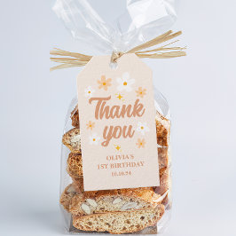 Boho Daisy Bedankt Party Cadeaulabel