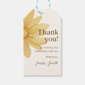Boho Daisy Bedankt Verjaardagsfeest Cadeaulabel (Voorkant)