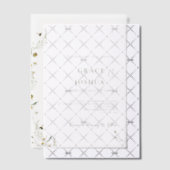 Boho Daisy Beidge Wildflower bruiloft Vellum Uitnodigingen (Offset (Uitnodiging))