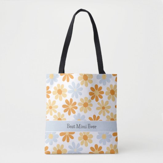 Boho Daisy beste Mimi ooit Tote Bag (Voorkant)
