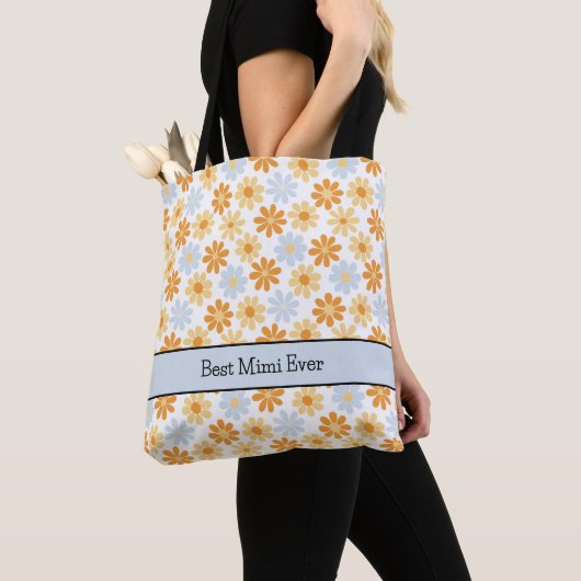 Boho Daisy beste Mimi ooit Tote Bag (Dichtbij)